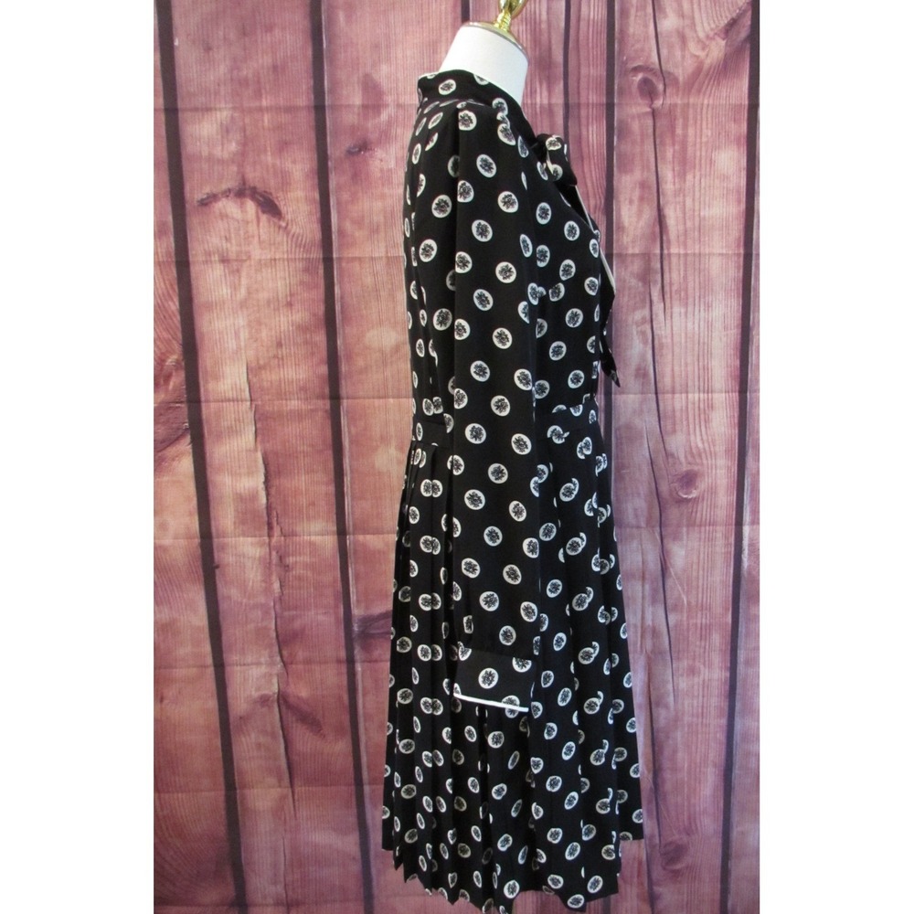 ModCloth Just My Typist Pleated Shirt Dress Black White Retro Vintage Large NWOT - Picture 13 of 13